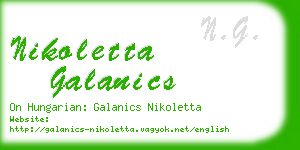 nikoletta galanics business card